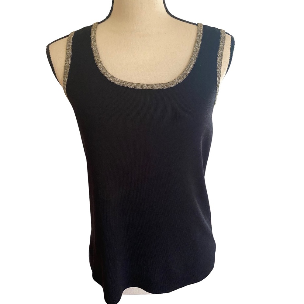 Willi Smith Womens Black Sleeveless Sweater (L)